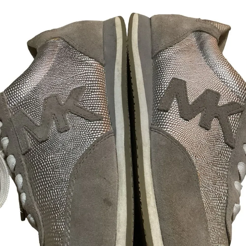 Michael Kors Stanton Trainer Metallic Lace Up Sneaker